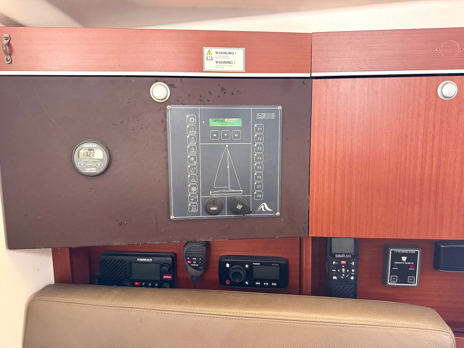 2014 Hanse 385 "Effortless" for sale, Honolulu Hawaii &mdash; Main electrical panel with VHF and stereo (photo 29 of 29)